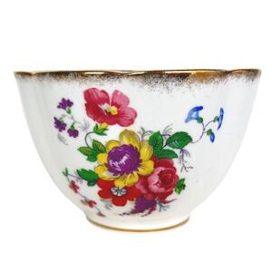 Royal Albert Bone China Barbara Ann Teacup Saucer Floral Gold Rim England